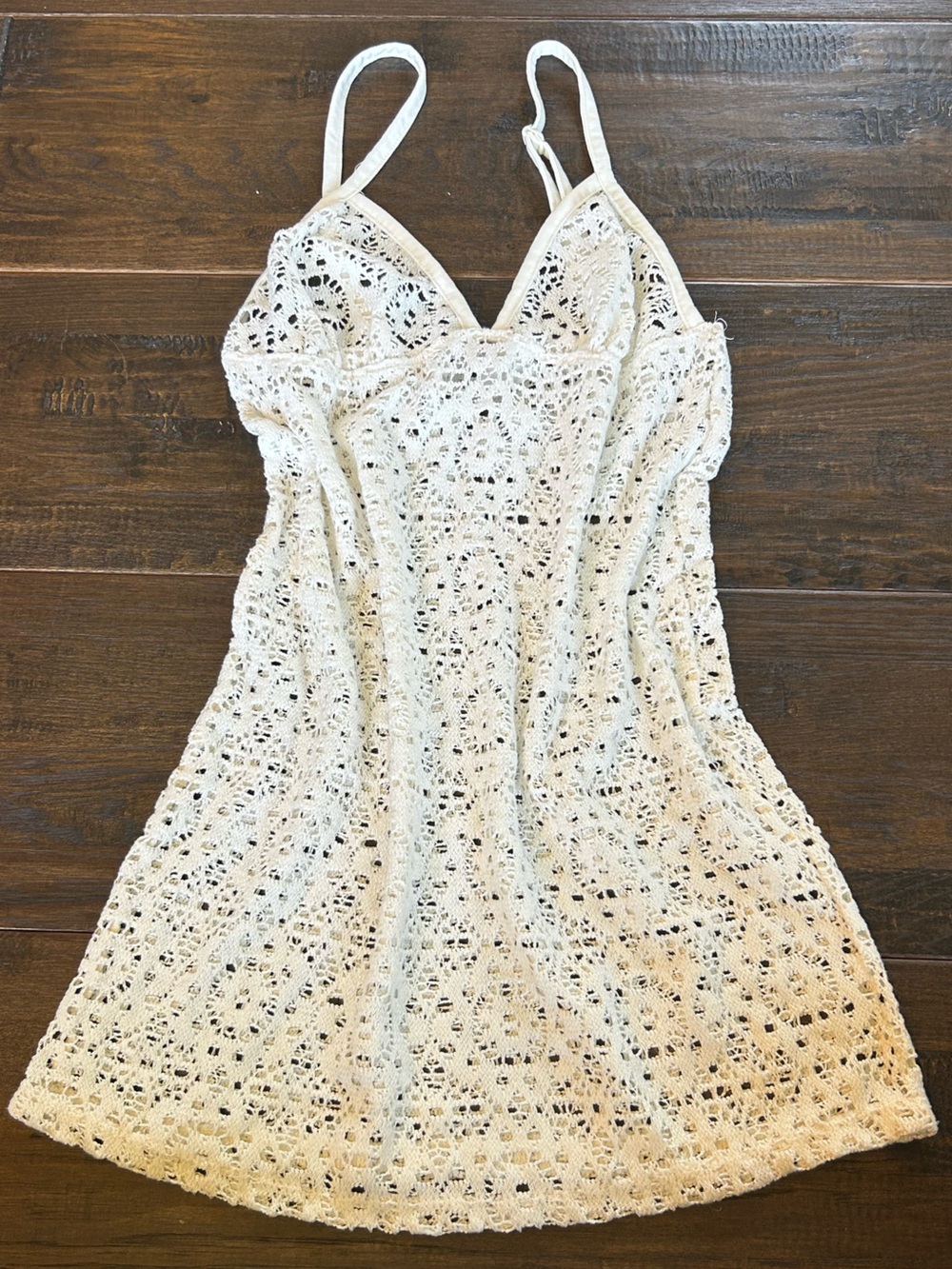 No Boundaries Ivory Crochet Mini Dress
